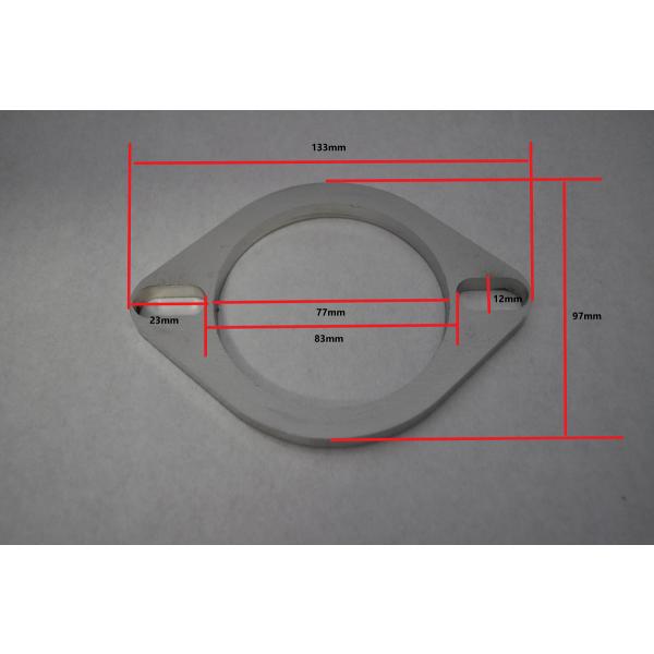 grow マフラー フランジ 76．3Φ用 ステンレス304 8ミリ 磨き無し