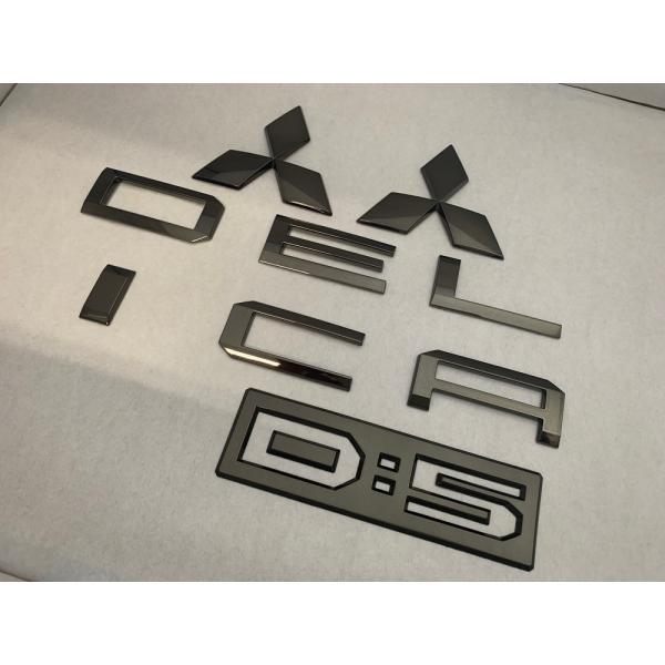 【新品未開封！】CV1W デリカD5 レッドメッキエンブレム　リア　3点SET カラー エンブレム 送料無料 CV1W デリカD5 レッドメッキ