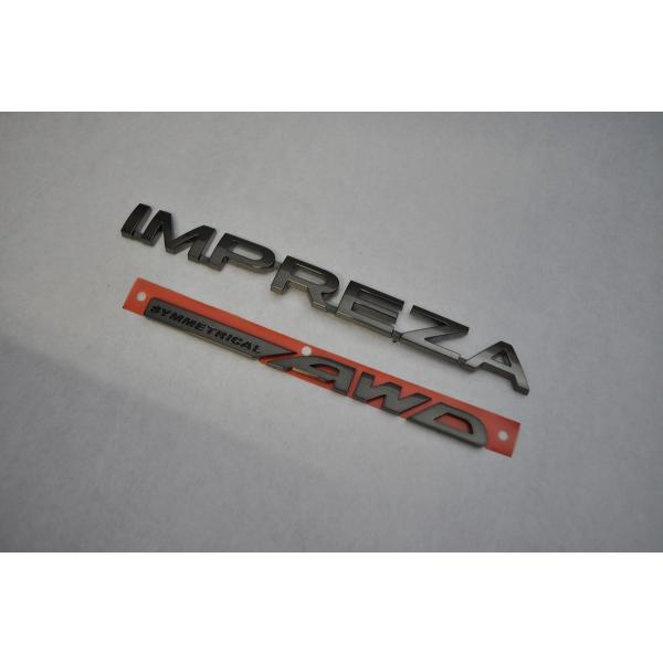 カラー エンブレム 送料無料 インプレッサスポーツ ブラック ロゴ2点