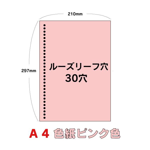 ルーズリーフ カラー 30穴 選べる3色 50枚 5000枚 Ioprint 通販 Yahoo ショッピング