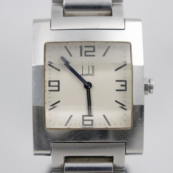 ダンヒル ファセット スクエア型 メンズ クォーツ 腕時計 カットガラス ホワイト系文字盤 純正ssベルト いおき質店 32y0166 いおき質店 ヤフーショッピング店 通販 Yahoo ショッピング