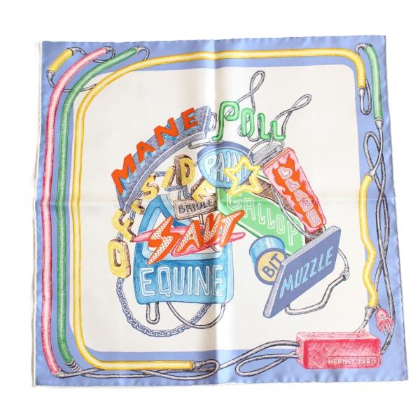 HERMES エルメス カレ45 ネイビー系 スカーフ ガヴロッシュ 美品 HERMES エルメス スカーフ ガヴロッシュ GAVROCHE TWILL 45×45