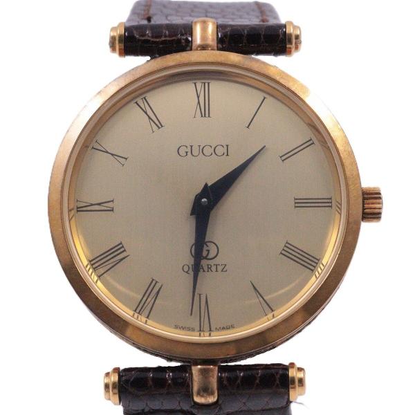 GUCCI グッチ ラウンド型 シェリーライン クォーツ メンズ