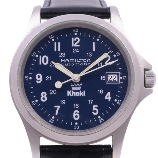ハミルトン　9823 カーキ　自動巻き　ブルー　希少　箱付 HAMILTON ハミルトン カーキ キング 自動巻き メンズ 腕時計