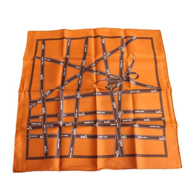 ☘️極美品☘️ HERMES カレ45　ボルデュック リボン　ガヴロッシュ ☘️極美品☘️ HERMES カレ45 ボルデュック リボン