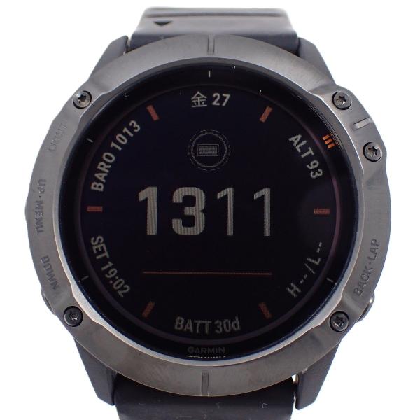 時計 GARMIN fenix 6X Pro DualPower TiBlackDLC fēnix 6X Pro Dual Power Ti Black DLC | スマートウォッチ