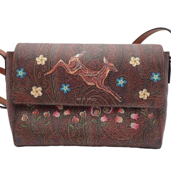 ETRO（エトロ） ショルダーバッグ ペイズリー バンビ ブラウン系【い
