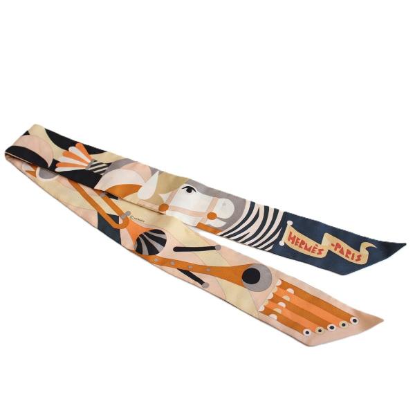 HERMES エルメス ツイリー パラード・アン・ファンファーレ シルク100  