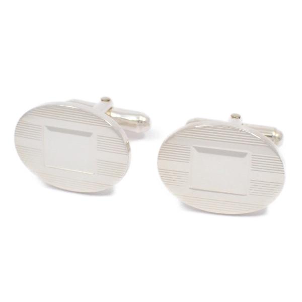 美品 ティファニー オーバル ストライプ カフス シルバー925 TIFFANY&Co. TIFFANY＆Co. ティファニー オーバル ストライプ