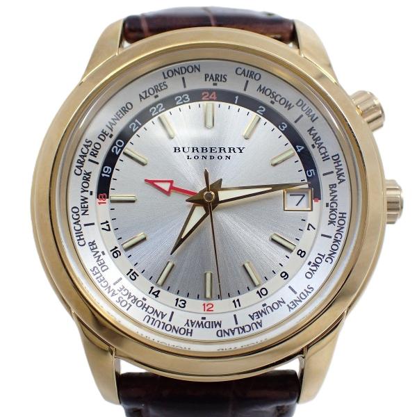美品 BURBERRY メンズ腕時計 35mm 純正ベルト・夜光付き BURBERRY 【美品】バーバリー ワールドタイム GMT クォーツ