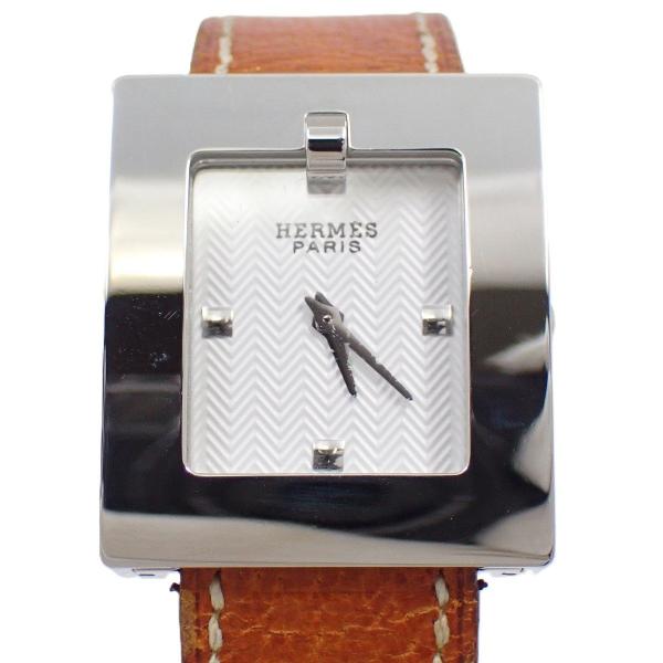 Hermès　替ベルト等フルセット　スクエア白文字盤　腕時計　ウォッチ HERMES エルメス ベルトウォッチ クォーツ レディース 腕時計 白