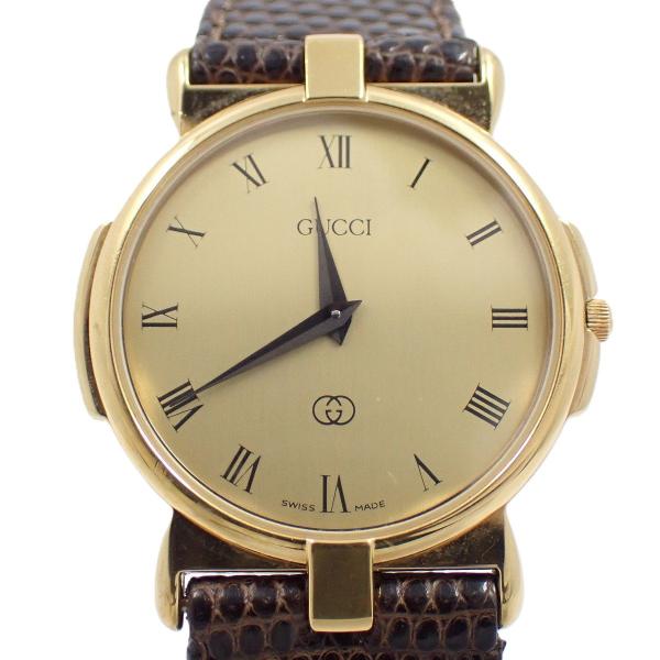 GUCCI（グッチ） 3400FM クォーツ メンズ 腕時計 ゴールドGP 純正革