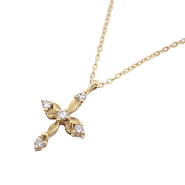 ahkahblanc（アーカーブラン） クロス ネックレス K18YG/ダイヤモンド