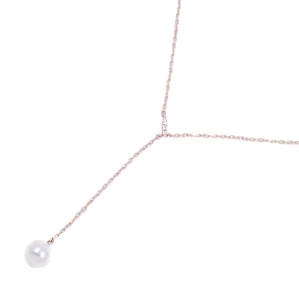 MIKIMOTO（ミキモト） 【美品】MIKIMOTO Y字 ネックレス K18PG