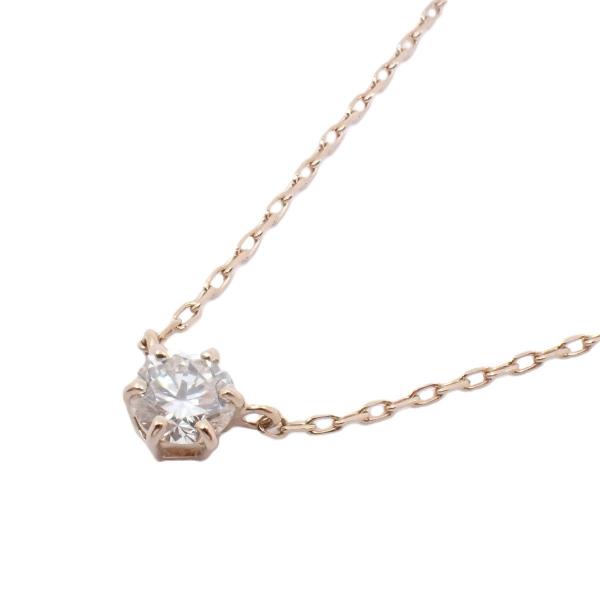 【美品】ヴァンドーム青山K18WGダイヤ0.1ctネックレス ヴァンドーム青山K18一粒ダイヤモンドネックレス