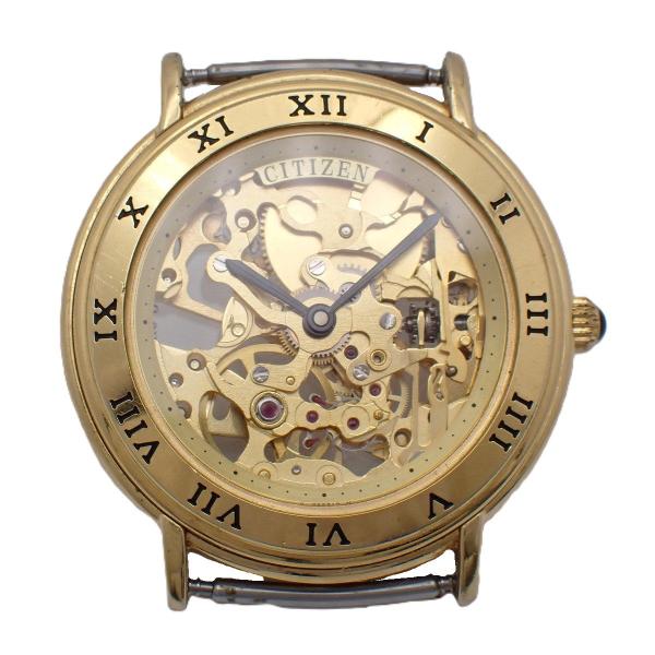 CITIZEN（シチズン） スケルトン 手巻き メンズ 腕時計 ゴールドGP