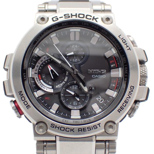 カシオ G-SHOCK MT-G Bluetooth ソーラー電波 メンズ 腕時計 黒文字盤 純正樹脂バンド MTG-B1000-1AJF【いおき質店】