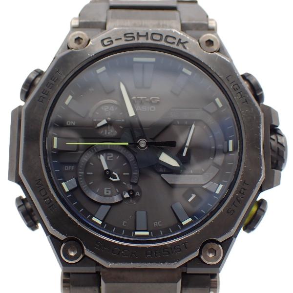 カシオ G-SHOCK MT-G SANKUANZコラボ Buletooth ソーラー電波 メンズ 腕時計 ブラック×グリーン MTG-B2000SKZ-1AJR【いおき質店】