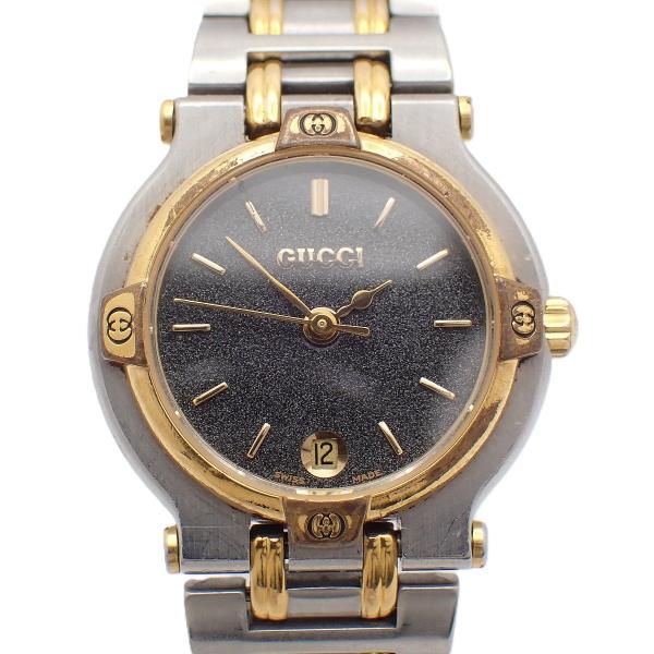 GUCCI（グッチ） 9000L クォーツ レディース 腕時計 コンビ グレー文字