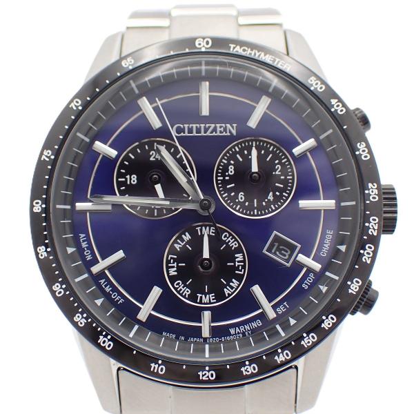 【極美品】シチズン　ラウンドクロノエコドライブ　BL5496-96L ブルー CITIZEN COLLECTION シチズン コレクション エコドライブ クロノグラフ