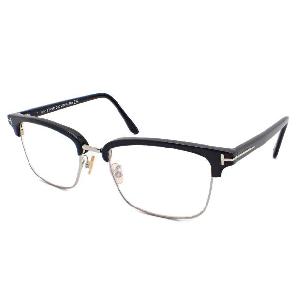 TOM FORD トムフォード メガネフレーム TF5735-B イタリア製 026 クリア/シルバー 度入り  54000324 TOM FORD（トムフォード） メガネフレーム TF5635-D-B ブラック