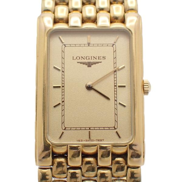 LONGINES クォーツ 腕時計 ゴールド ブラック FLAGSHIP（LONGINES） ロンジン フラッグシップ ブレスウォッチ