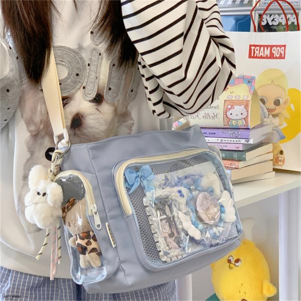 痛バッグ ショルダー トートバッグ  高級感 可愛い いたばっく 推し活 バッグ カードケース クリアポケット 肩掛け 鞄 おしゃれ かわいい 高見え 爆買