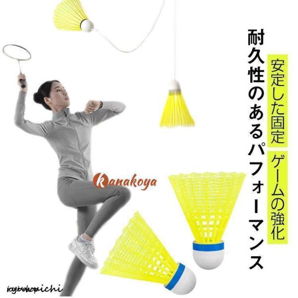 室内バドミントン 一人 3点セット 戻ってくる 夜光 練習用 セット バドミントントレーニング バドミントン用ボール トレーナー 練習用 自動リバウ