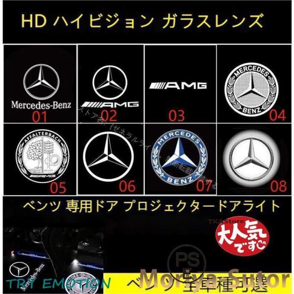 ベンツ Benzロゴ ドアエントリーライト カーテシライトカーテシーランプ W204/205/W212/W213/W166/W176/W246/W222/C253/C292/W464/C217/C218/C118