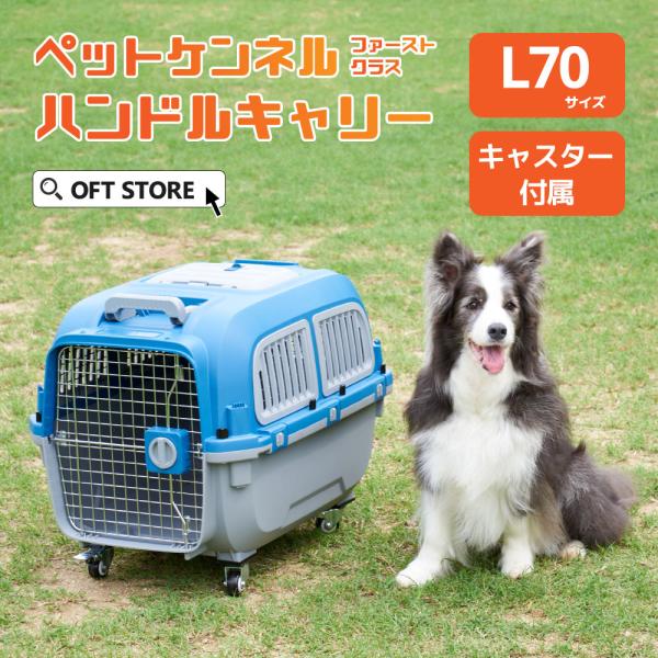 (OFT)ペットケンネル・ファーストクラス ハンドルキャリー L70[おしゃれ おすすめ 中型犬 大型犬 小型犬 多頭用 ハードキャリー コンテナ クレートット キャリー 犬 猫]