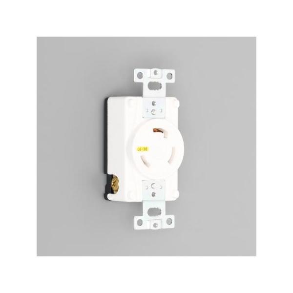 アメリカン電機 3320-L6-IV 引掛形 埋込コンセント 白