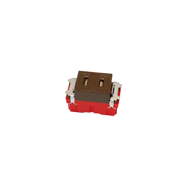 【受注品】神保電器 JEC-BN-5F-C 埋込扉付シングルコンセント チョコレート色