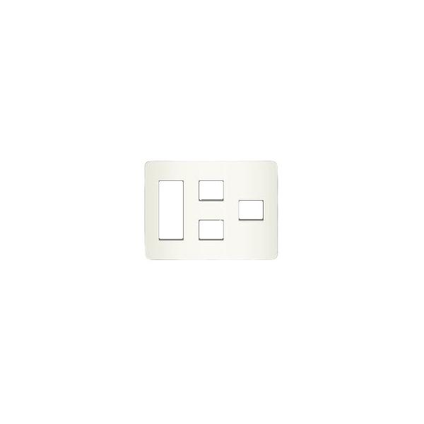 神保電器 WJE-321 J・WIDEシリーズ コンセントプレート 3連用 (3+2+1)