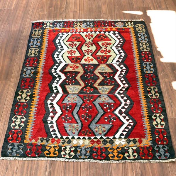 オールドキリム シワス/チェイレキ 128x93cm コチボユヌズ 雄羊の角