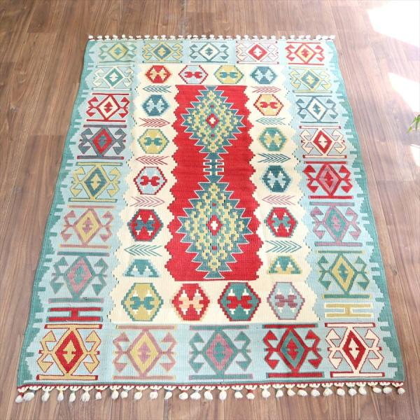 トルコ手織りキリム トルコの手織りキリム セッヂャーデ 173x117cm ドラゴンのモチーフ