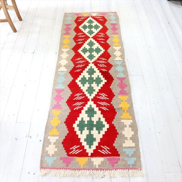 カイセリキリム　トルコ手織りキリム　ミニランナー　178cm×60cm ipogabbeh_23871