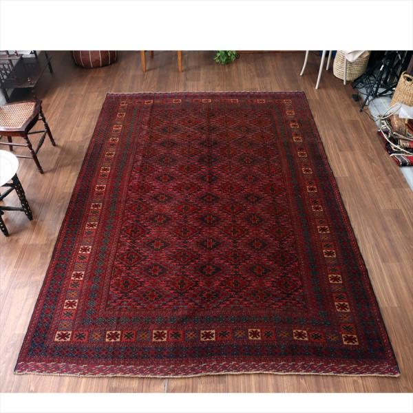 オールドキリム アフガニスタン ミシュワニ 305x209cm 連なる幾何学