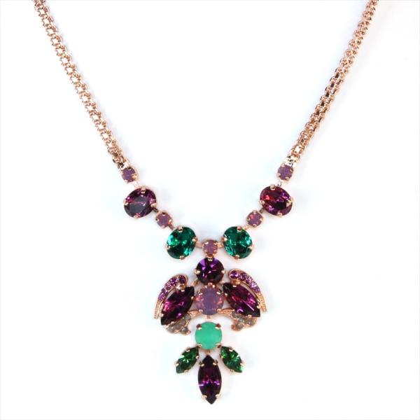 マリアナ Mariana Spirit Of Design エメラルド 新品 送料無料 パープル イスラエルスワロフスキーガラスビーズ ネックレス