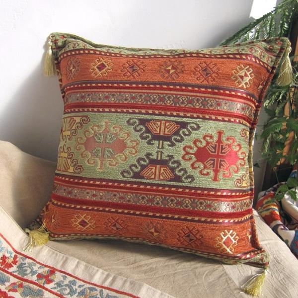 クッションカバー45x45cm トルコデザイン シュニール素材のクッション