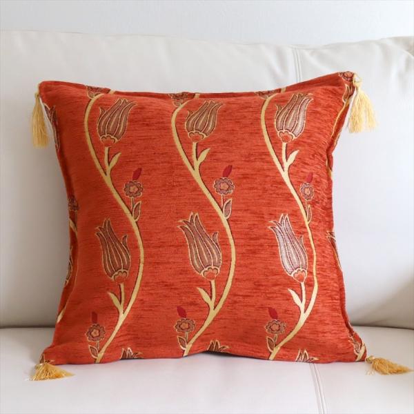 クッションカバー 45x45cm トルコデザイン シュニール素材のクッション