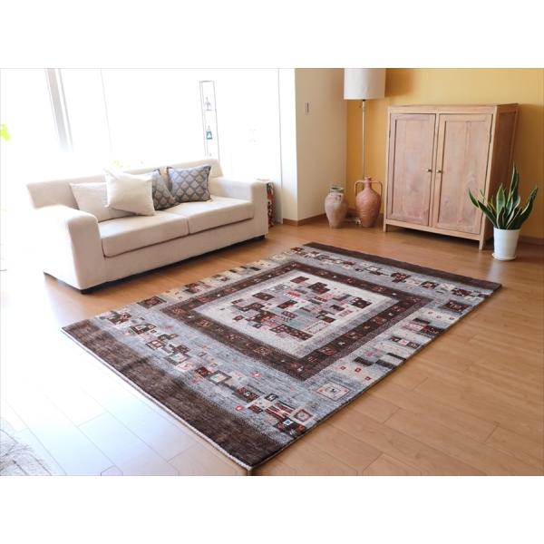 ギャッベ Gabbeh, Nowbaft 生命の樹 237x172cm モノトーン 複雑な