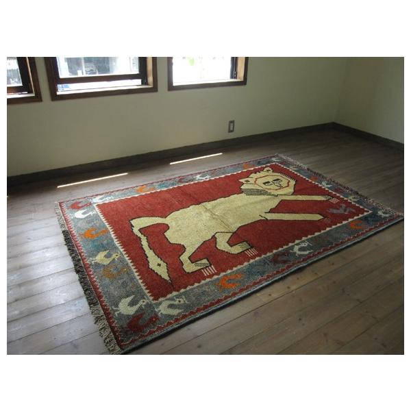 オールドエリアラグ / ペルシャ 絨毯 カシュカイ族 ギャッベ 195×130cm