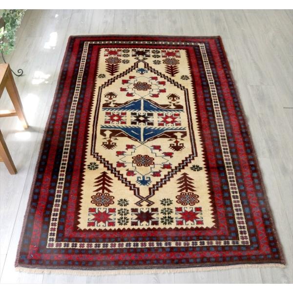 トルコ手織り絨毯 セミオールドカーペット ヤージベディル ピンクamp 赤紫 1x118cm六角形のメダリオン 再再販