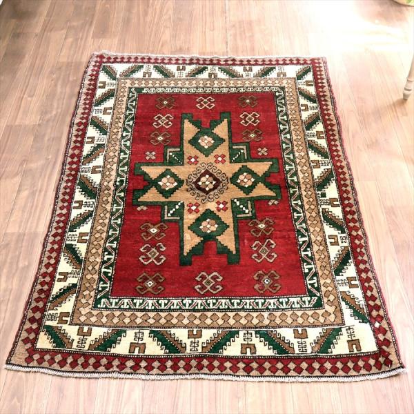 ※トルコ　カルス 絨毯 オールド オールド絨毯 ヴィンテージラグ トルコ絨毯 カルス ヤストゥック