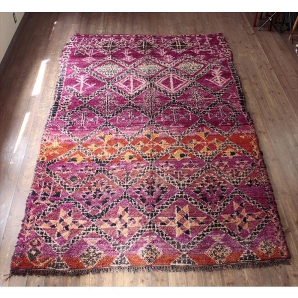 190x89cm モロッコ絨毯ファインウール手織り絨毯オールド絨毯 190x89cm モロッコ絨毯ファインウール手織り絨毯オールド絨毯 190x89cm