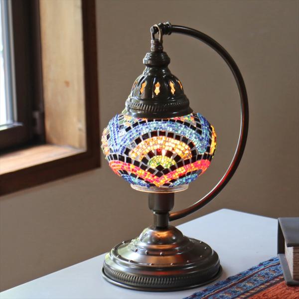 トルコランプ モザイクテーブルランプ ハンギング 高さ30cm 横幅18cm
