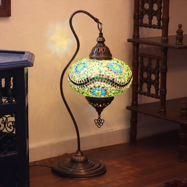 トルコランプ モザイクスタンドランプ ハンギング 全高62cm ガラス直径