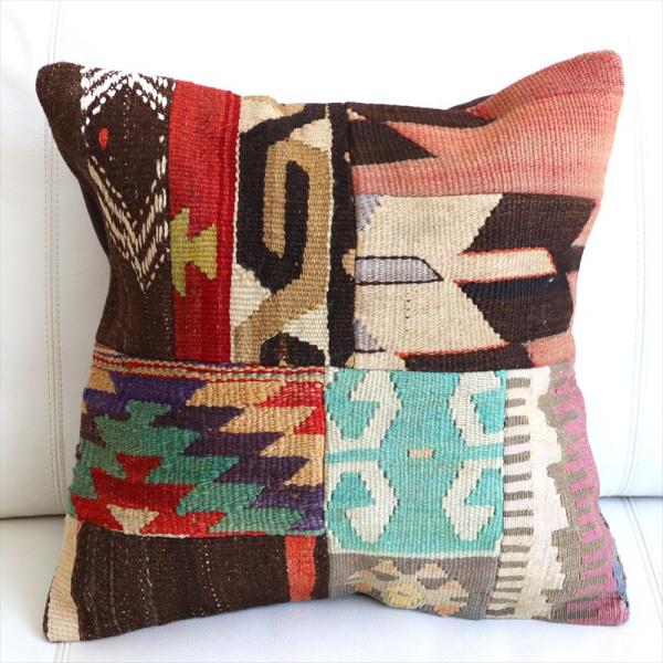 クッションカバー キリムパッチワーク 45×46cm Old Kilim Cushion