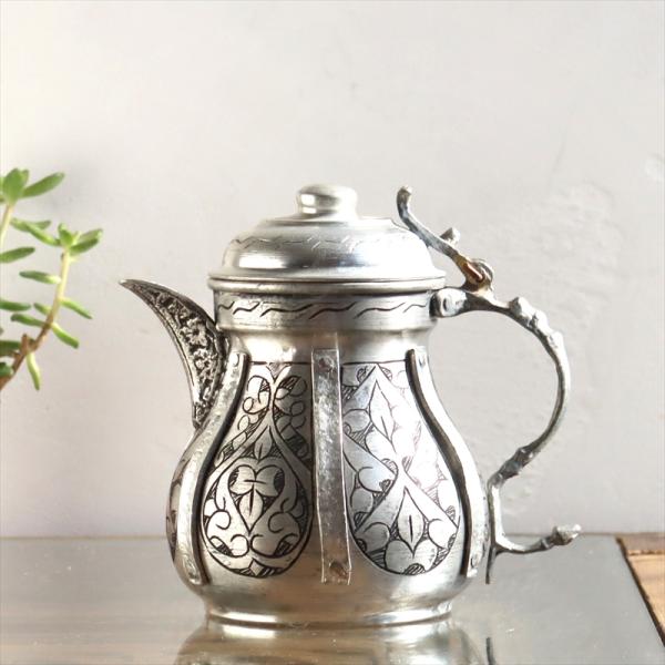 フランスアンティーク 銅製クラシック水差し 蓋付き 大型アンティーク