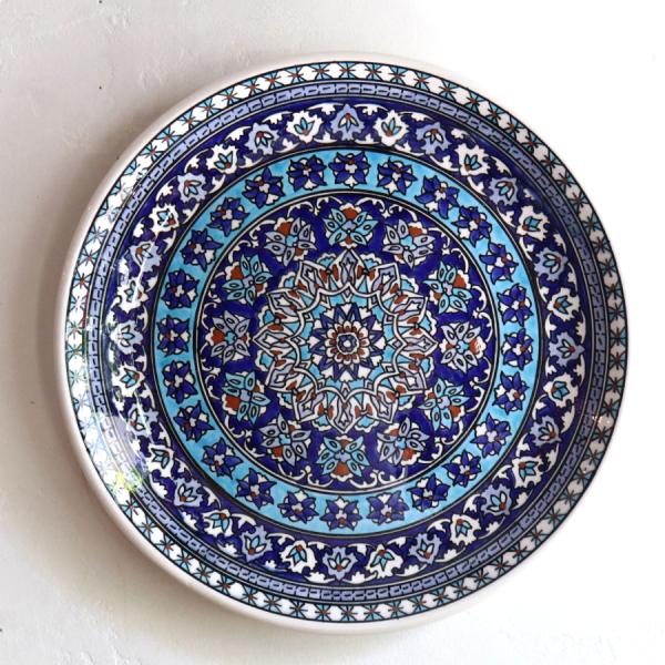 トルコ キュタフヤ陶器 アルハンブラ工房 直径30cm プレート 飾り皿